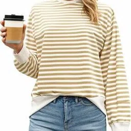 mack jonney Women Regular Fit Stripes T-Shirt-picture-28