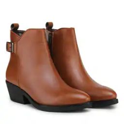 Ankle Length Boots with Buckle Closure-picture-11