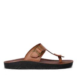 Slip-On Thong Strap Flip-Flops with Buckle Closure-26