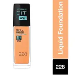 Women Fit Me Matte+Poreless Liquid Foundation-228 Soft Tan-6