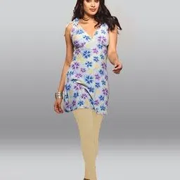 Ankle-Length Leggings with Elasticated Waist-image-96