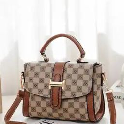 Women Geometric Print Handbag with Detachable Strap-image-49
