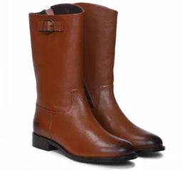 Round-Toe Mid-Calf Boots with Zip-Closure-image-30