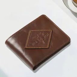 Leather Bi-Fold Wallet with Logo-picture-2