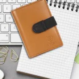 Men Bi-Fold Card Holder with Snap-Button Closure-image-2