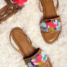 Women Embellished Sandals with Slingback-image-25