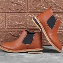 Ankle-Length Boots with Elasticated Gusset-image-120