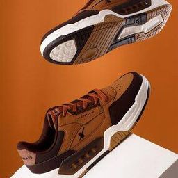 Men Colourblock Running Shoes with Lace Fastening-38