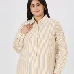Women Regular Fit Striped Shirt-image-40
