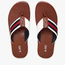 Men Striped Thong-Strap Flip Flops-image-72