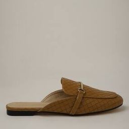 Mat-Woven Mules with Metal Accent-image-59