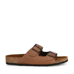 Double-Strap Slip-On Sandals with Buckle Closure-image-88