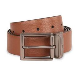 Men Slim Leather Reversible Belt-image-2