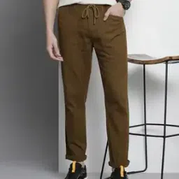 Cotton Pants with Elasticated Drawstring Waist-image-84