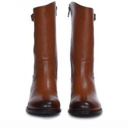 Round Shape Mid-Calf Length Heeled Boots-image-33