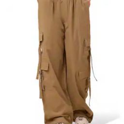 Women Baggy Fit Cargo Pants-image-72