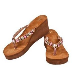 Women Embellished Open-Toe Wedges-image-1