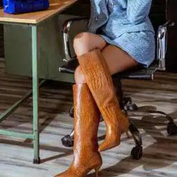 Leather Knee-Length Boots-picture-14