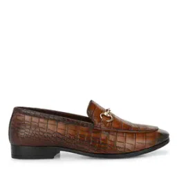 Men Croc-Embossed Formal Slip-On Shoes-9