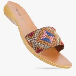 Women Geometric Pattern Slip-On Sandals-4