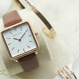 Women Analogue Watch with Bracelet & Ring - JWLT362-image-12