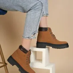 Women Lace-Up Ankle-Length Boots-image-48