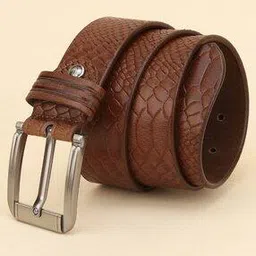 Croc-Embossed Belt with Tang-Buckle Closure-image-17