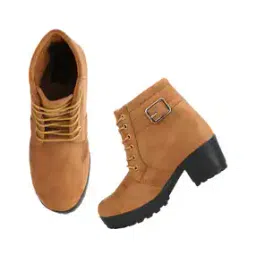 Women Ankle-Length Boots with Lace Fastening-image-100