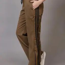 Women Straight Track Pants with Insert Pockets-image-115