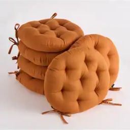 Set of 6 Quilted Round Chair Cushions-30
