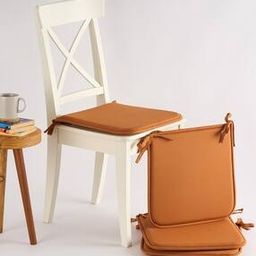 Set of 4 Square Shaped Chair Pads 16" x 16"-11