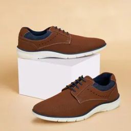 Men Round-Toe Casual Shoes with Lace Fastening -19