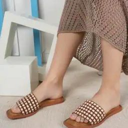 Women Knitted Open-Toe Flat Sandals-image-40