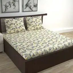 Floral Bedsheet With 2 Pillow Cover-image-70