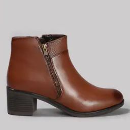 Women Ankle-Length Boots with Zip Closure-picture-10