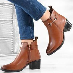 Women Ankle-Length Boots with Zip Closure-image-52