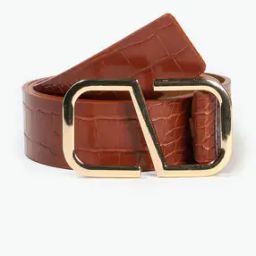 Women Croc-Embossed Belt with Tang Buckle-image-32