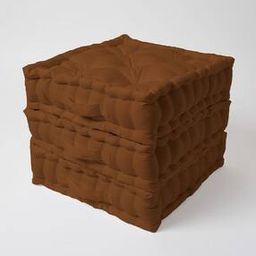 Set of 3 Cotton Floor Cushions 16" x 16"-98