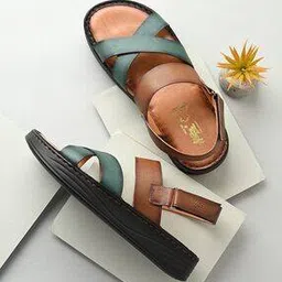 Men Cross-Strap Sandals with Velcro Fastening-image-55