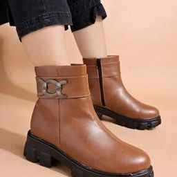 Women Ankle-Length Slip-On Boots-picture-40