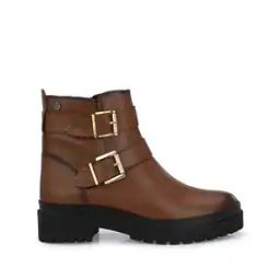 Ankle-Length Boots with Buckle Closure-image-16