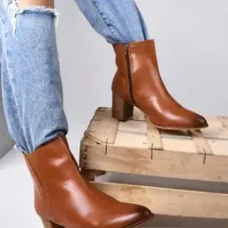 Women Ankle-Length Boots with Zip Closure-picture-45