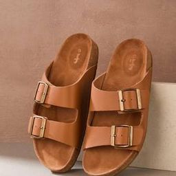 Women Slide Flip-Flops with Buckle Fastening-image-81