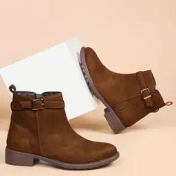 Women Ankle-Length Boots with Zip Closure-image-93