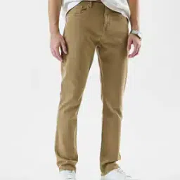 Men Lightly Washed Slim Fit Jeans -image-4