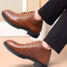 shuan Men Round-Toe Lace-Up Boots-picture-14