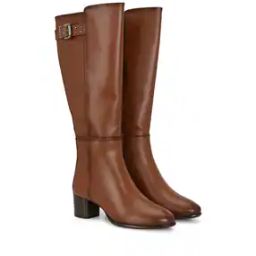 Women Knee-Length Boots with Zip Fastening-image-14