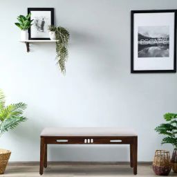 woodsworth from pepperfry Vipra Sheesham Wood Bench In Scratch Resistant Provincial Teak Finish-picture-22