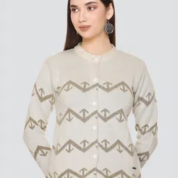 NITSLINE Self Design Long Sleeves Cable Knit Acrylic Cardigan Sweaters-22