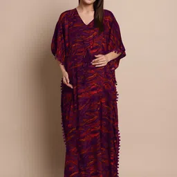Secret Wish Printed Maternity Kaftan Nightdress-image-17